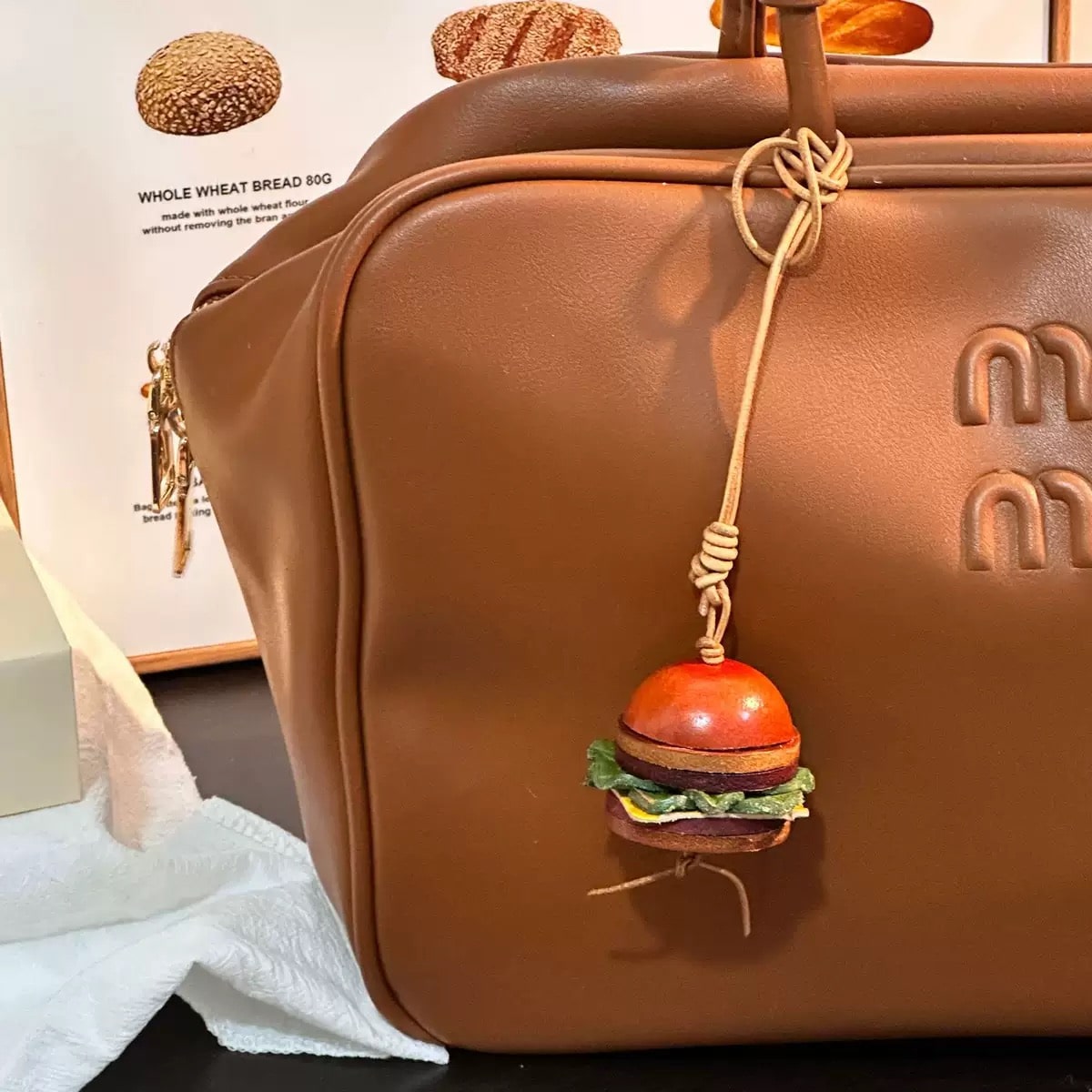 Bag Charm "Burger"